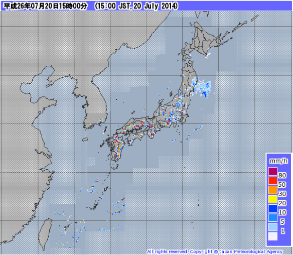 イメージ画像：気象レーダー