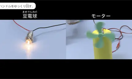 手回し発電機を用いたとき（活動のようす）