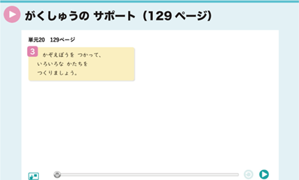 がくしゅうの サポート（129ページ）