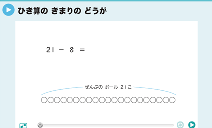 ひき算のきまりのどうが