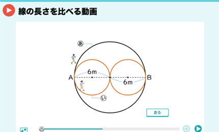 線の長さを比べる動画