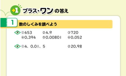 プラス・ワンの単元1の答え