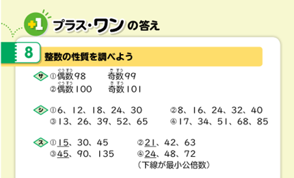 プラス・ワンの単元8の答え